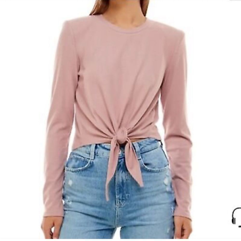 NWT Wayf tie front crew neck top
